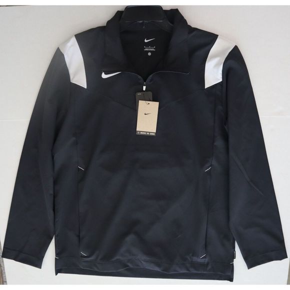 Nike ZDJ4924 Men's Sz M Black 1/4 Zip Lightweight L/S Pullover Coach's Jacket - Picture 4 of 8